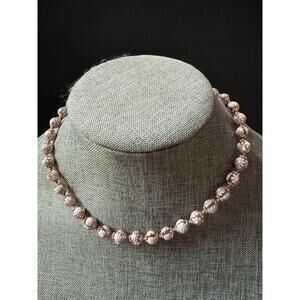 Vintage Murano Millefiori Venetian Italian Glass Beaded Necklace 17”